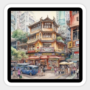 Guangzhou city drawing Sticker